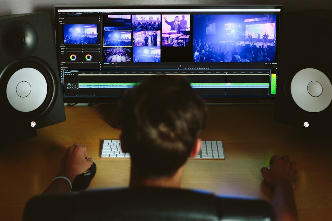 professional video editing workstation