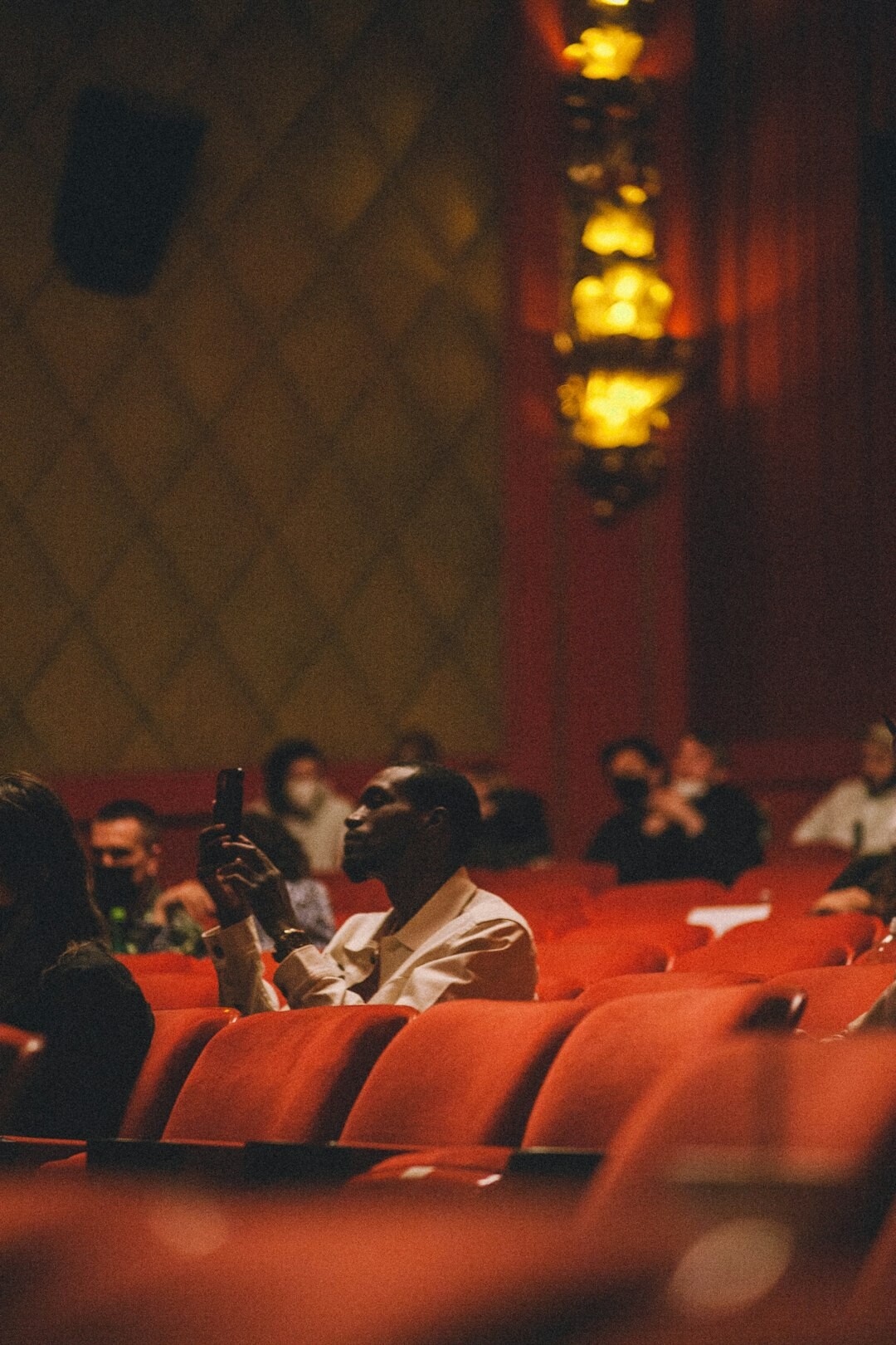cinema audience watching movie