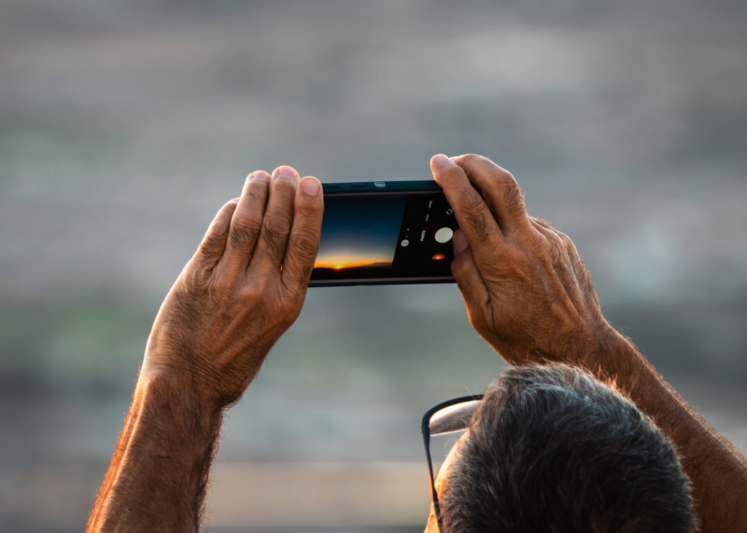 filmmaker holding smartphone camera